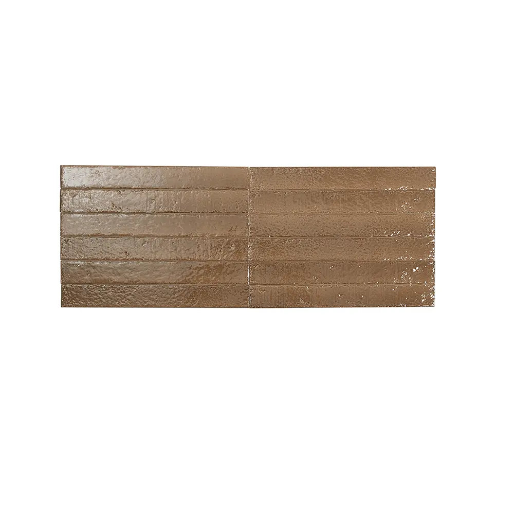 Colobric Brown Brick 2x16 Ceramic Wall Tile
