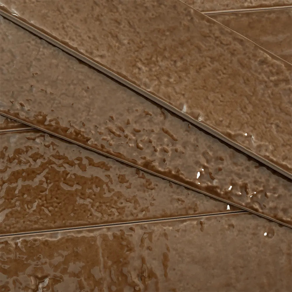 Colobric Brown Brick 2x16 Ceramic Wall Tile