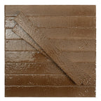 Colobric Brown Brick 2x16 Ceramic Wall Tile
