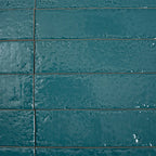 Colobric Bright Teal Brick 2x16 Ceramic Wall Tile | Tile Club