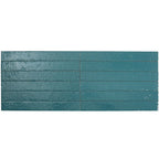 Colobric Bright Teal Brick 2x16 Ceramic Wall Tile | Tile Club