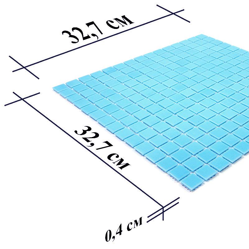 Baby Blue Squares Glass Pool Tile | Tile Club
