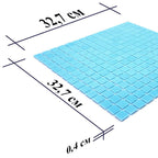 Baby Blue Squares Glass Pool Tile | Tile Club