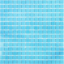 Baby Blue Squares Glass Pool Tile