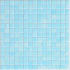 Baby Blue Swirls Squares Glass Pool Tile