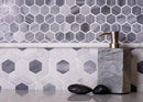 bardiglio hexagon flower tile