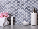 Bardiglio Octagon With Oriental White Dot Marbble Mosaic Tile