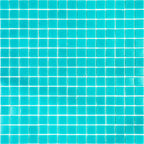 Beach Blue Squares Glass Pool Tile Sample