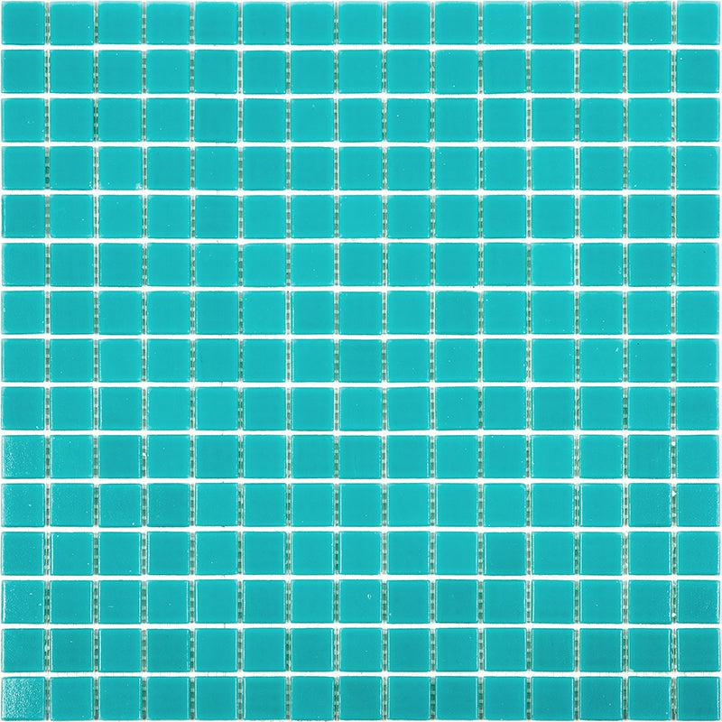 Beach Blue Squares Glass Pool Tile