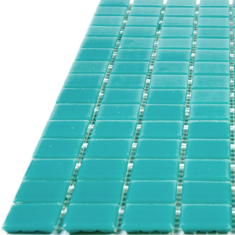 Beach Blue Squares Glass Pool Tile