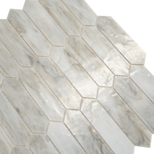 Beige Opal Picket Glass Mosaic | Tile Club