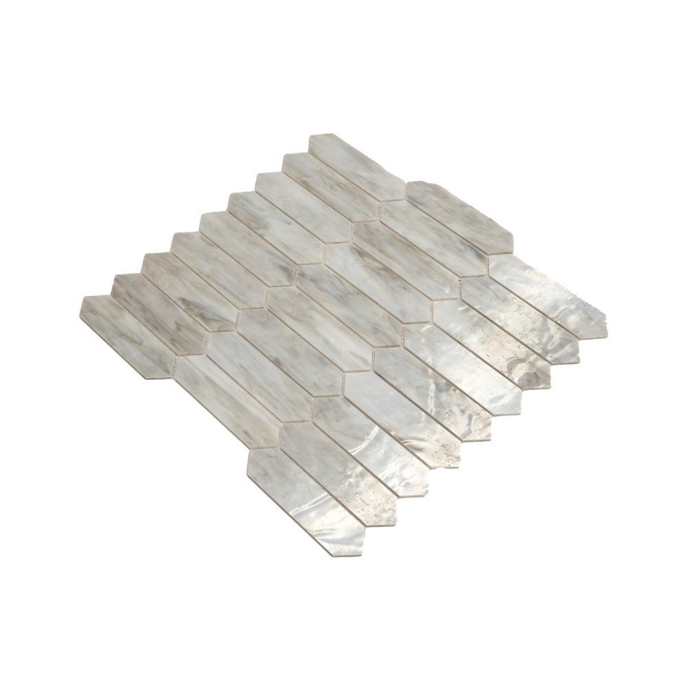 Beige Opal Picket Glass Mosaic | Tile Club