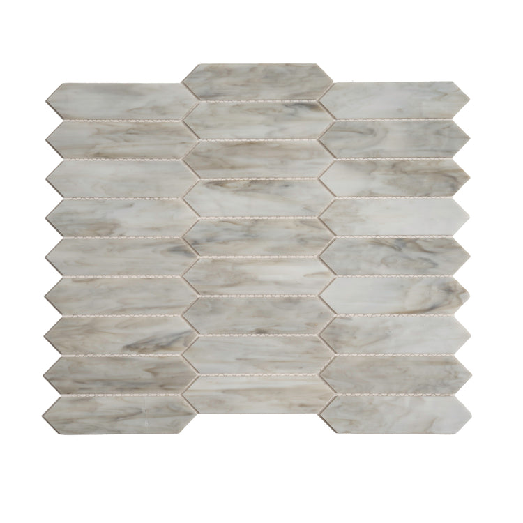 Beige Opal Picket Glass Mosaic Sample | Tile Club