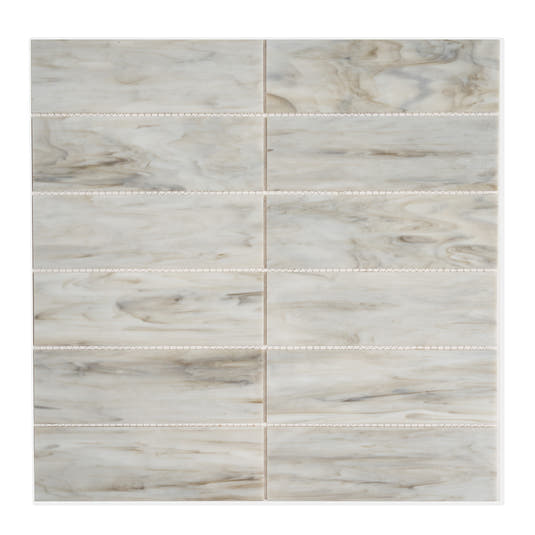 Beige Opal Rectangle Glass Mosaic Sample | Tile Club