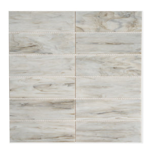 Beige Opal Rectangle Glass Mosaic Sample | Tile Club
