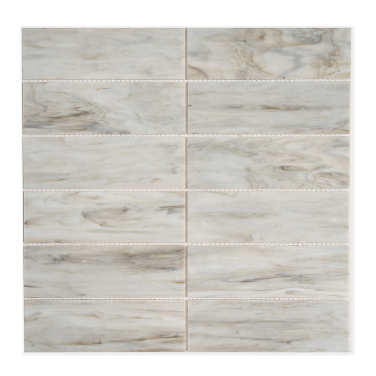 Beige Opal Rectangle Glass Mosaic Sample | Tile Club
