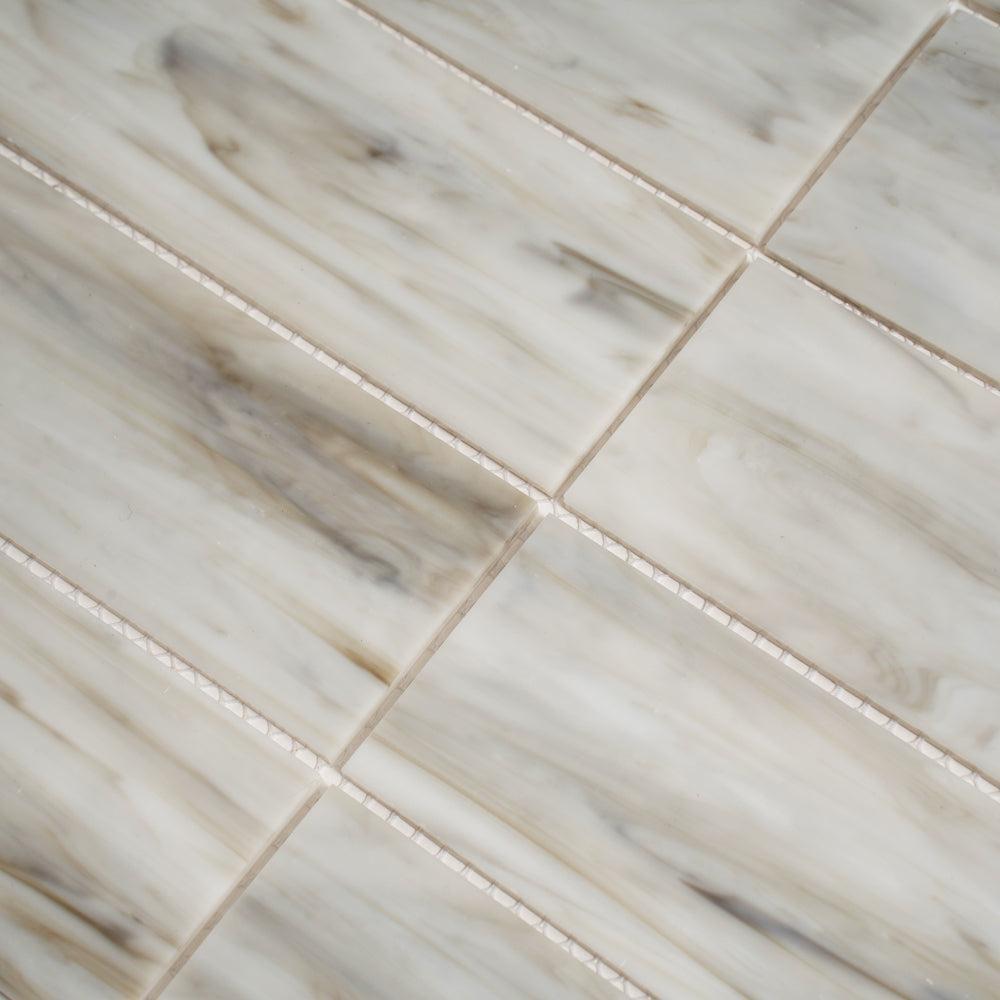 Beige Opal Rectangle Glass Mosaic | Tile Club