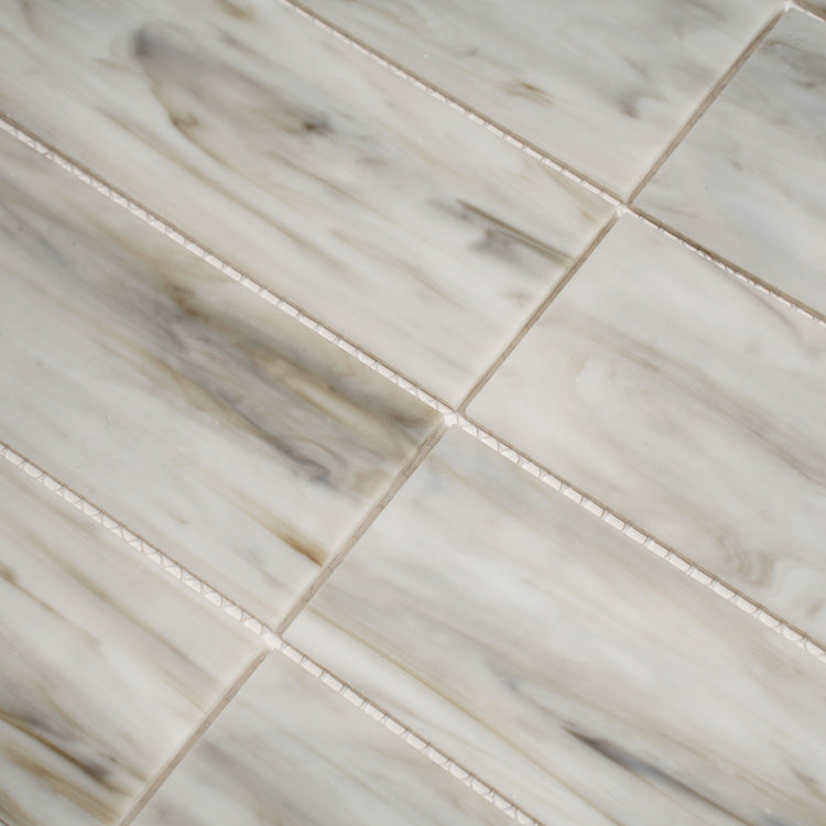 Beige Opal Rectangle Glass Mosaic | Tile Club