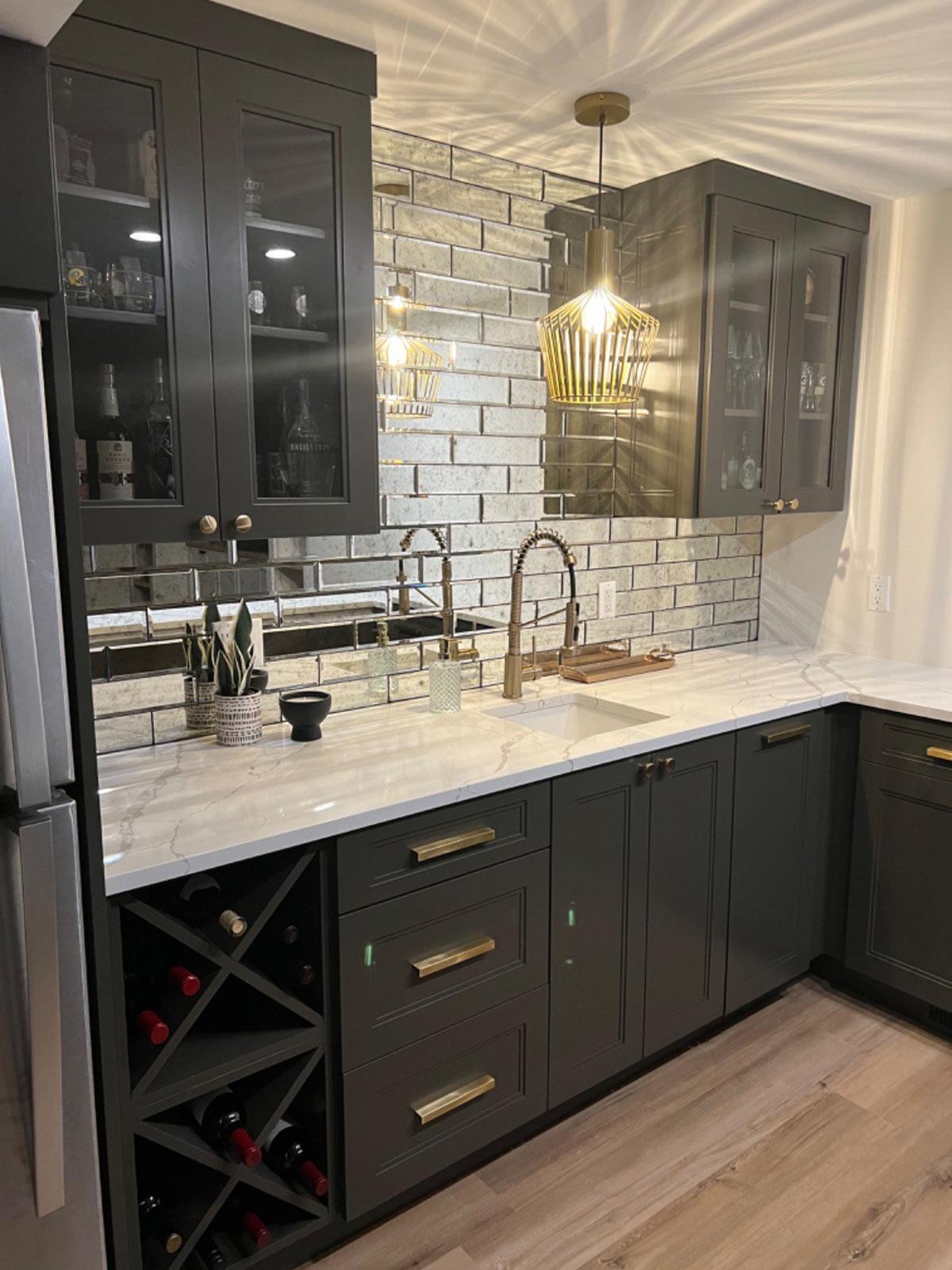 3x12 Beveled Antique Mirror Glass Subway Tile | Tile Club