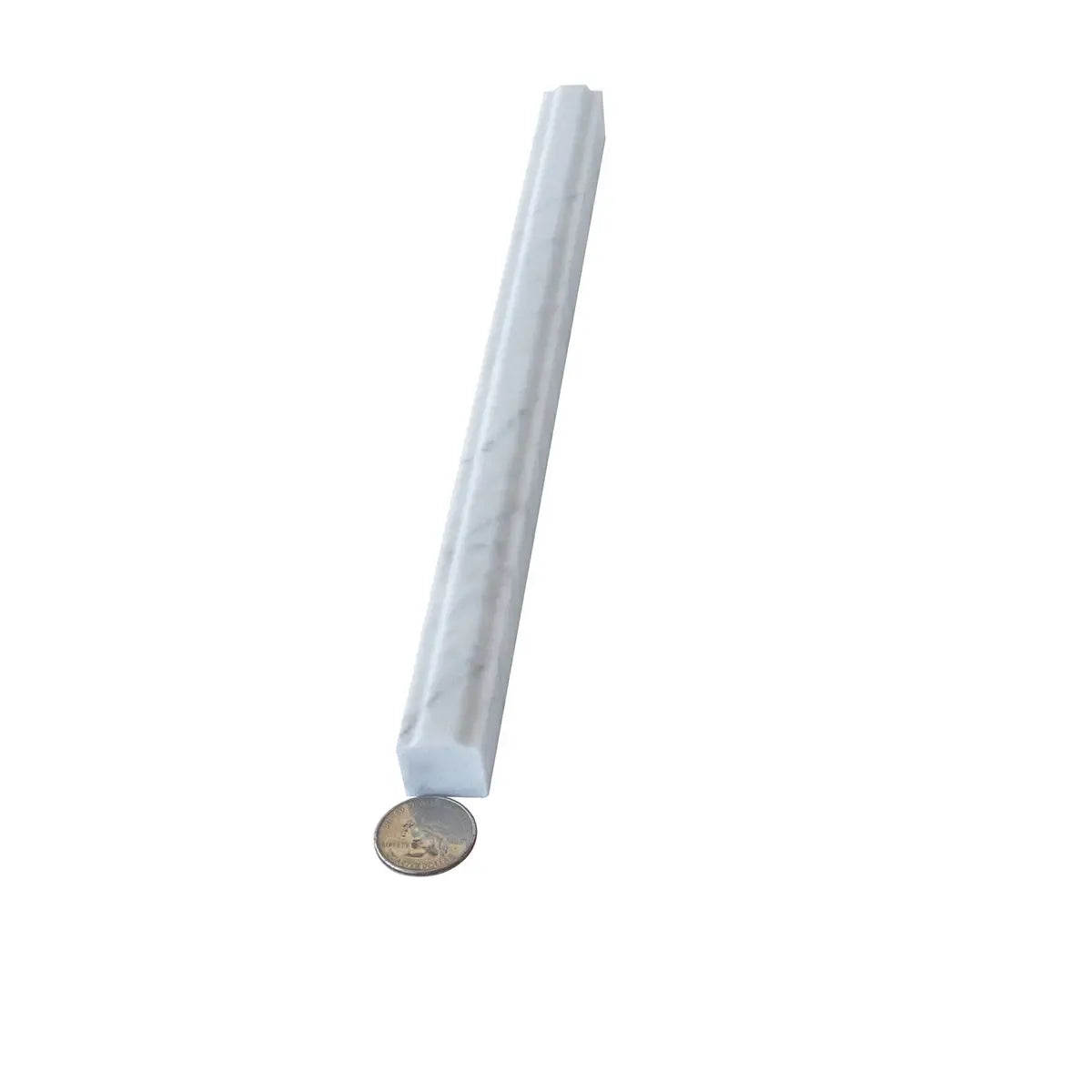 Bianco Carrara Marble Nova Pencil Liner Honed | Tile Club