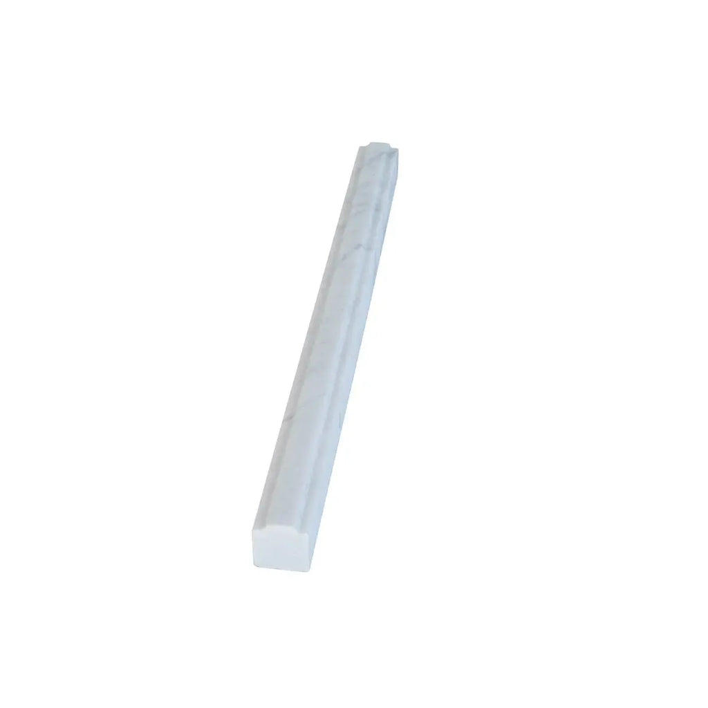 Bianco Carrara Marble Nova Pencil Liner Honed | Tile Club