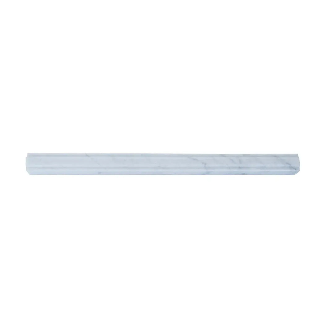 Bianco Carrara Marble Nova Pencil Liner Honed | Tile Club