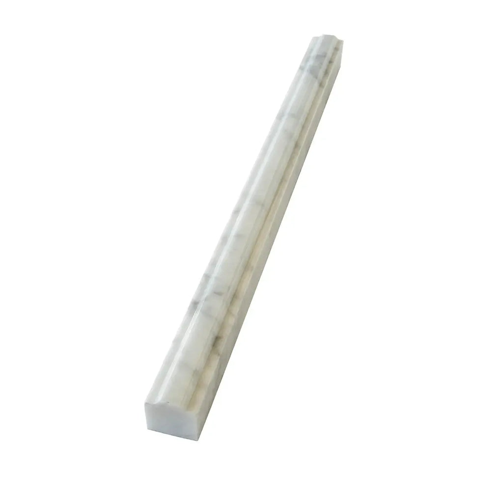 Bianco Carrara Marble Nova Pencil Liner Polished | Tile Club