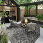 Black and White Chic Terrazzo Hex Porcelain Tile | Tile Club