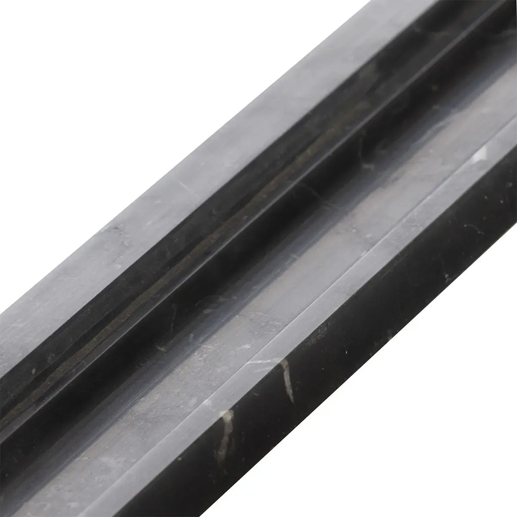 Black Marble Nova Chair Rail Polished | Tile Club
