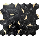 Black and Gold Hexagon Peel and Stick Tile | Tile Club