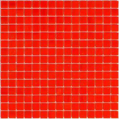 Blood Orange Squares Glass Pool Tile