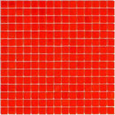 Blood Orange Squares Glass Pool Tile Sample