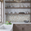 Boho Brown and White Mixed Squares Glass Tile | Tile Club