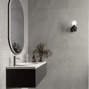Boston Gray 12x24 Paver Porcelain Tile Bathroom