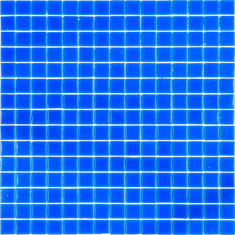 Bright Cobalt Blue Squares Glass Pool Tile Sample Swatch | Free ...