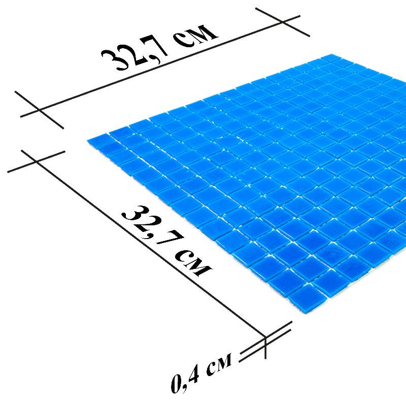 Bright Cobalt Blue Squares Glass Pool Tile
