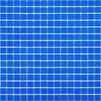 Bright Cobalt Blue Squares Glass Pool Tile