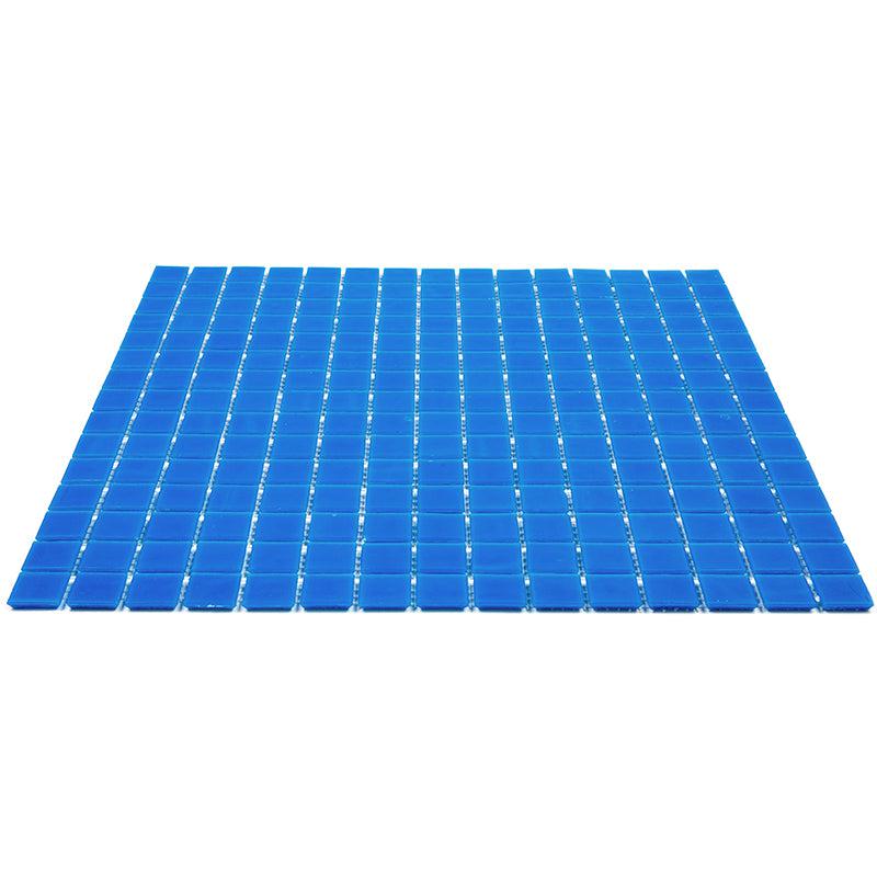 Bright Cobalt Blue Squares Glass Pool Tile | Tile Club