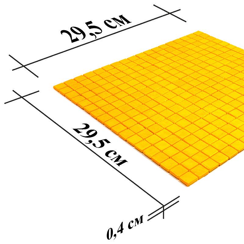 Bright Mustard Yellow Squares Glass Pool Tile | Tile Club