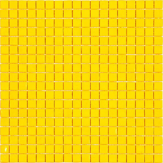 Bright Mustard Yellow Squares Glass Pool Tile