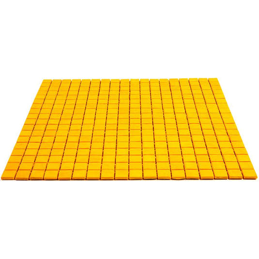 Bright Mustard Yellow Squares Glass Pool Tile | Tile Club