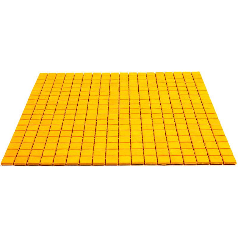 Bright Mustard Yellow Squares Glass Pool Tile