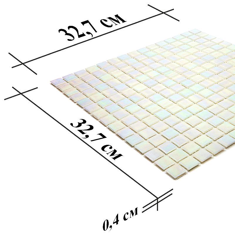 Bright Pearl Squares Glass Pool Tile | Tile Club