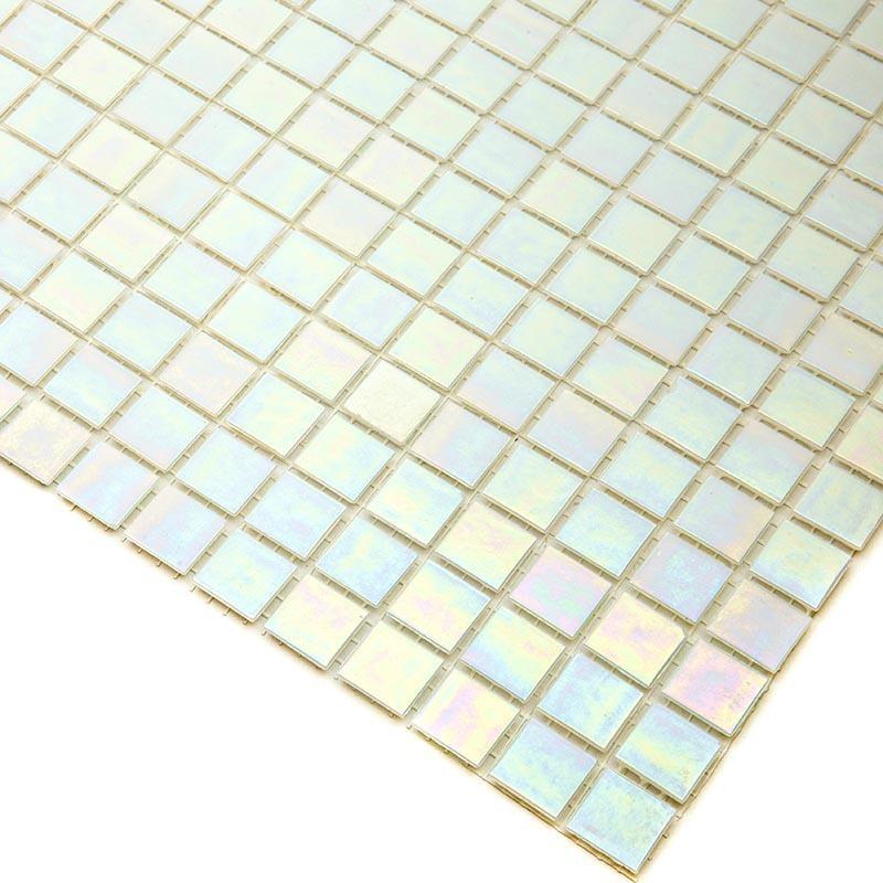 Bright Pearl Squares Glass Pool Tile | Tile Club
