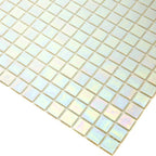 Bright Pearl Squares Glass Pool Tile | Tile Club