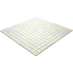 Bright Pearl Squares Glass Pool Tile | Tile Club