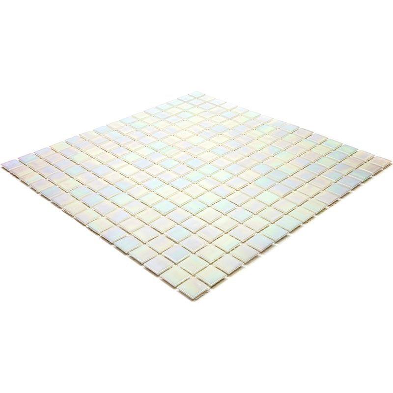 Bright Pearl Squares Glass Pool Tile | Tile Club