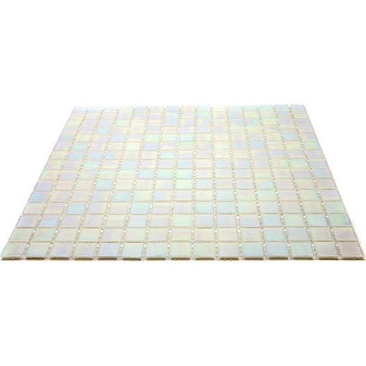 Bright Pearl Squares Glass Pool Tile | Tile Club