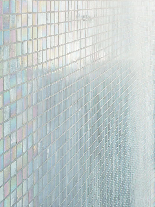 Bright Pearl Glossy Squares Glass Wall Tile
