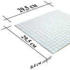 Bright White Squares Glass Pool Tile | Tile Club